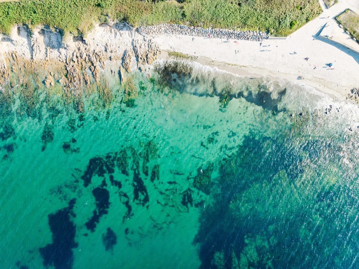 Pointe Saint-Gilles Bénodet - sentier côtier GR34 rochers