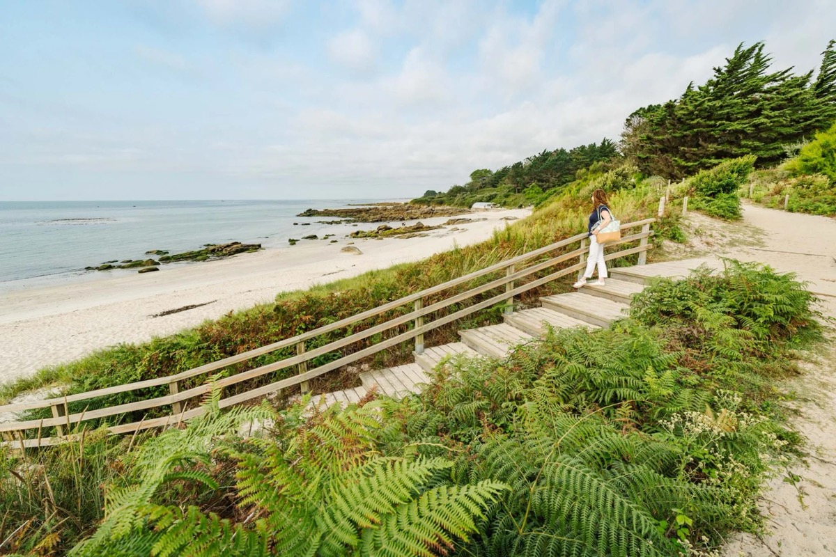 Sentier côtier GR34 près de Kermyl - randonnée littorale Fouesnant