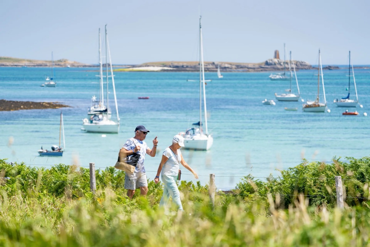 Sentier de découverte île Saint-Nicolas Glénan - vue sur l'archipel