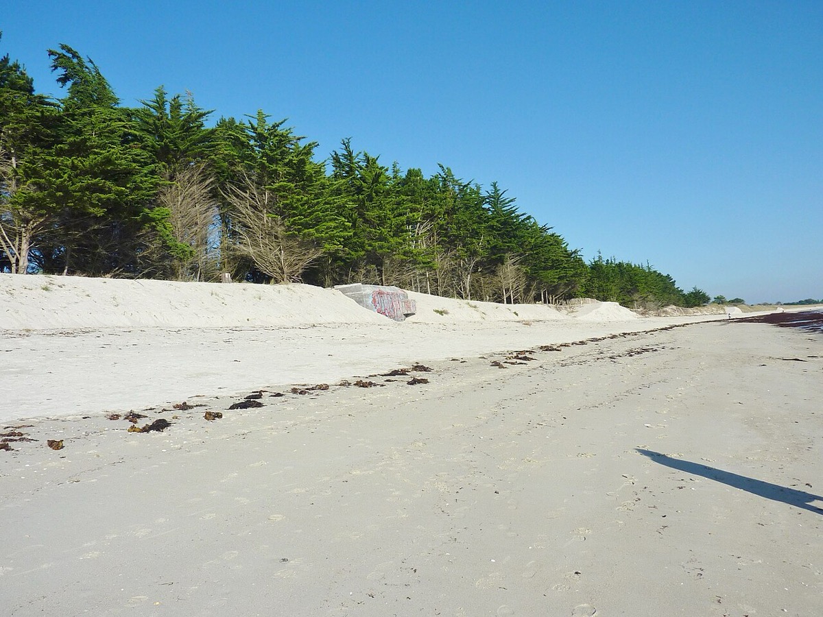 Plage de Kermor à Combrit, sable blanc scintillant